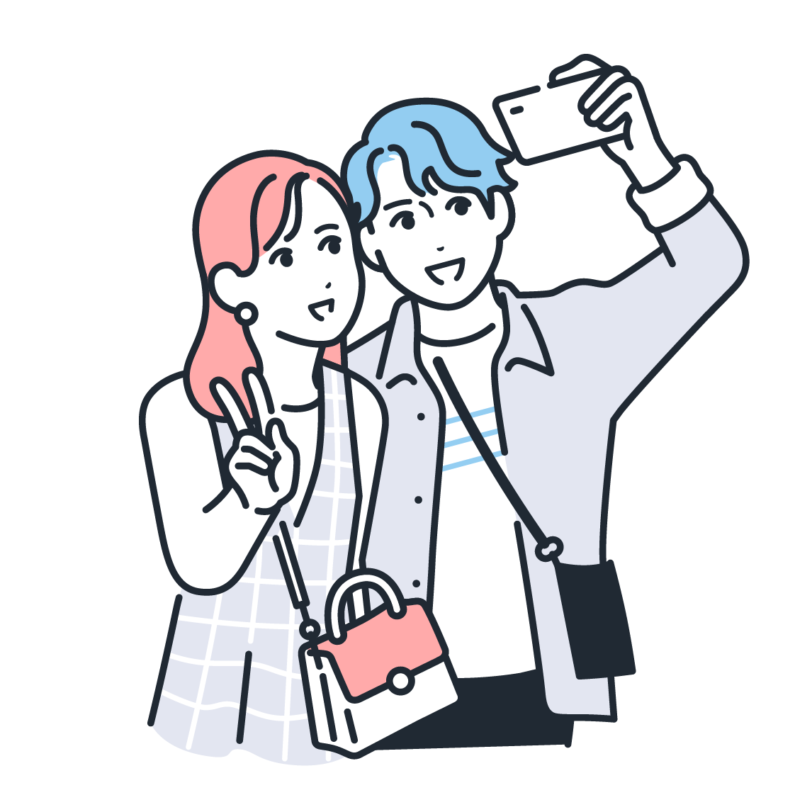 転職後に前向きになった女性のイラスト