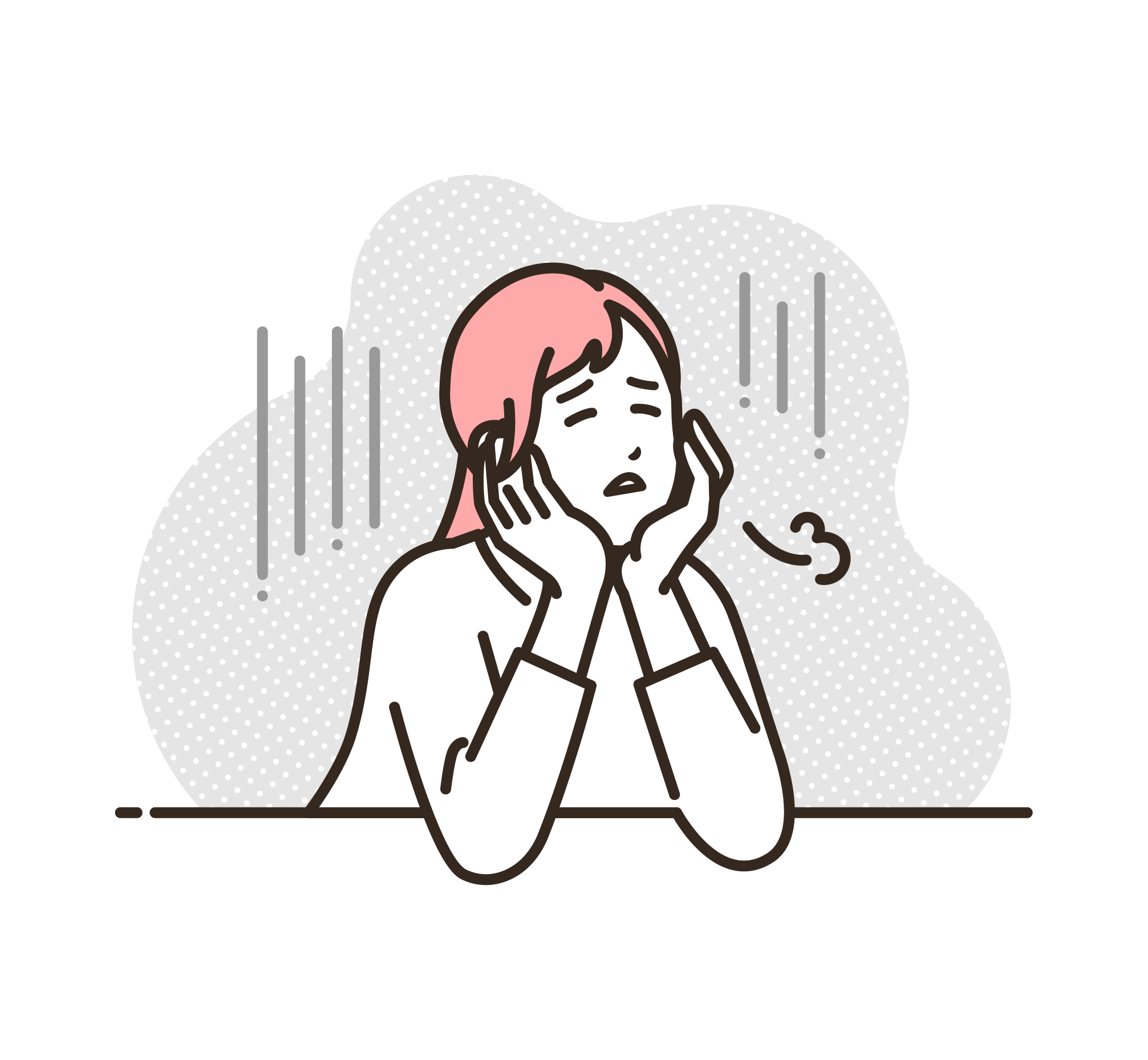 転職前に迷っている女性のイラスト