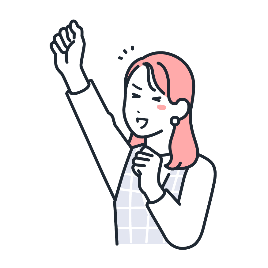 ぐっすり眠る女性のイラスト