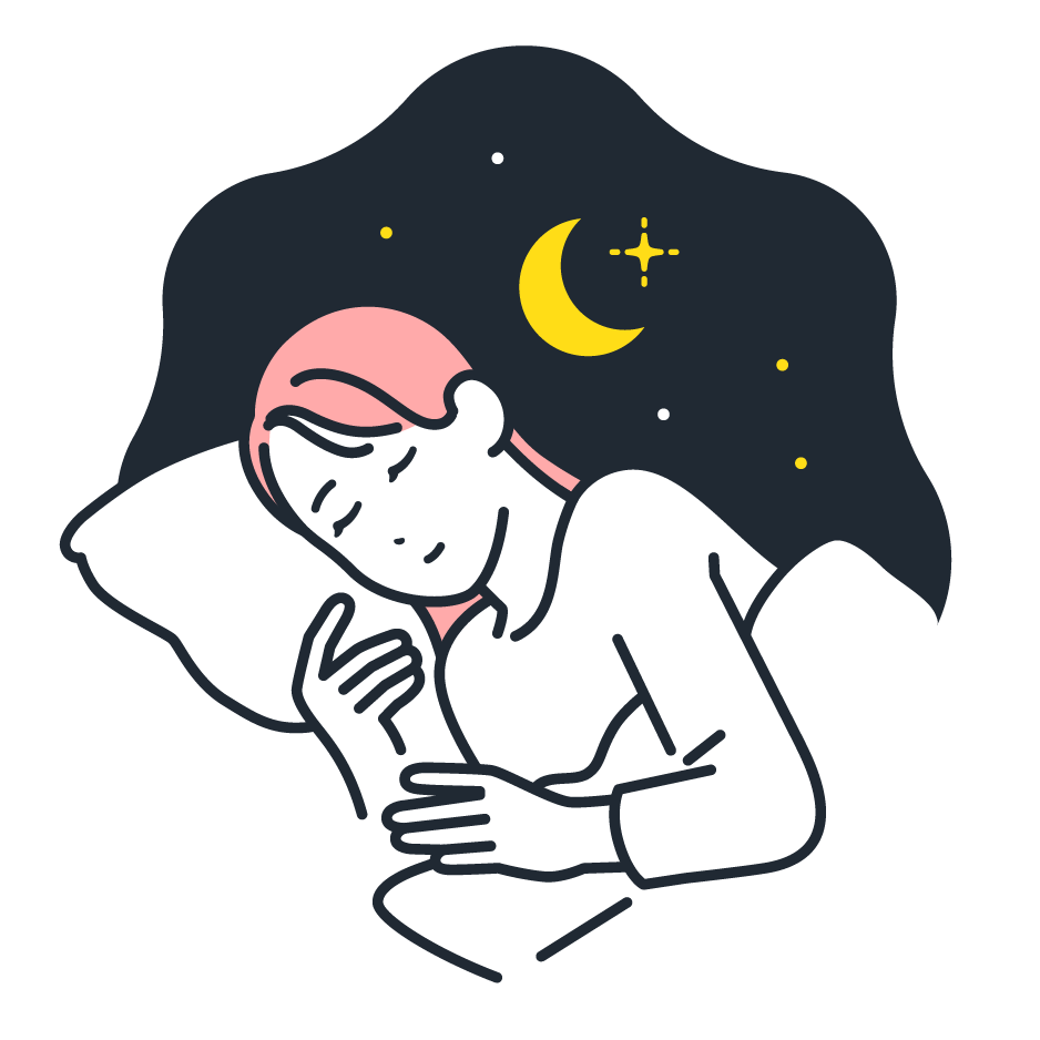 前向きな気持ちになった女性のイラスト